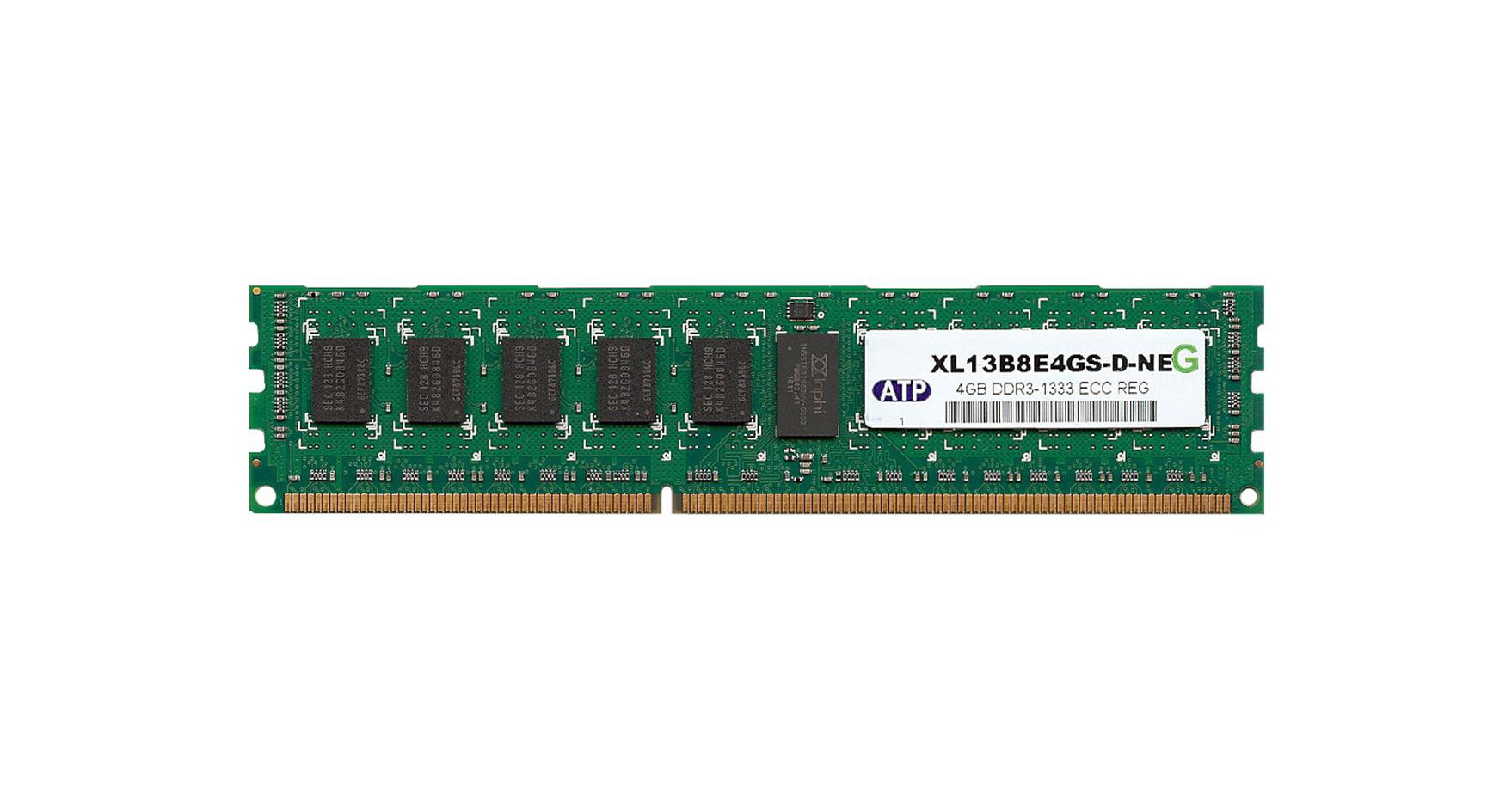ATP 4GB PC3-10600 DDR3-1333MHz ECC Registered CL9 240-Pin DIMM Dual Rank Memory Module